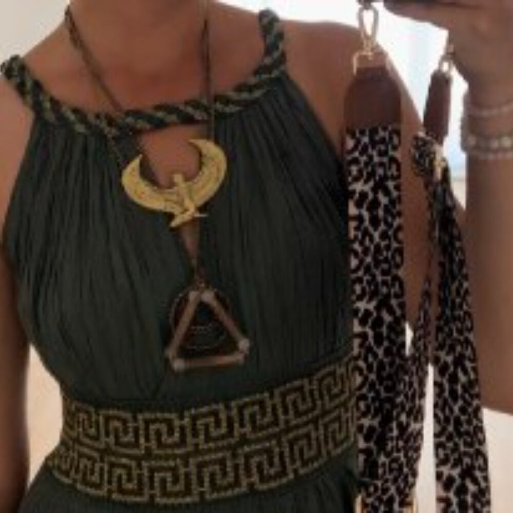 Isis Goddess Necklace Solid Brass - image 2